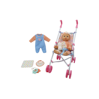 Kisses & Cuddles Baby Doll Toy Stroller Set, 12-in Doll with with Strollers & Accessories, Ages 3+ Composite_or_Mixed