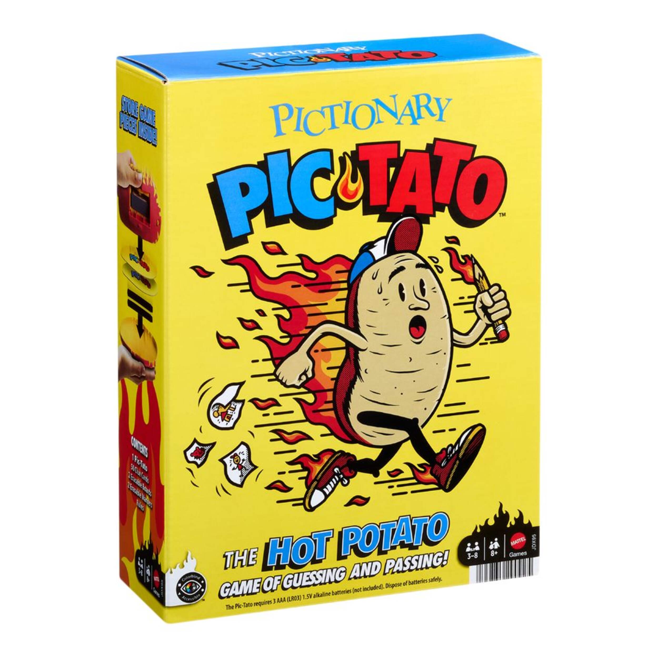 Mattel Pictionary Pic-Tato Musical Hot Potato Game for Ages 8+ Front_Three_Fourths_Angled_Right