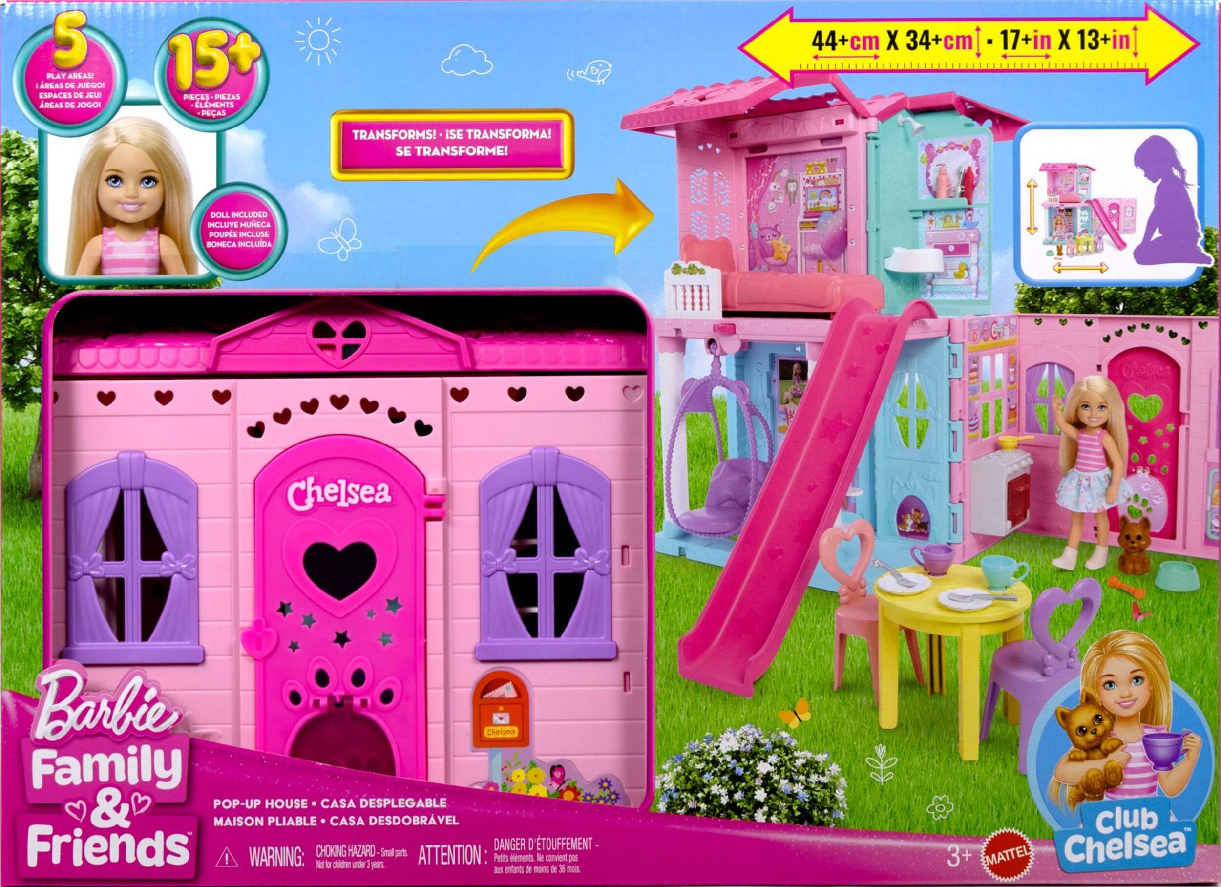 Barbie Club Chelsea™ Pop-Up House Playset with Accessories Front_Flat