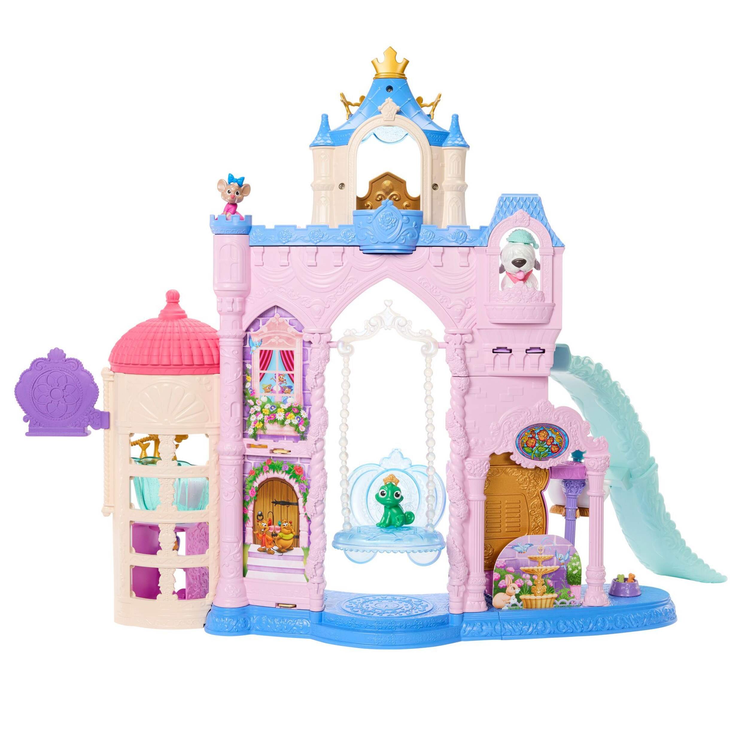 Disney Princess Pet Palace Playset with 3 Animal Figures, Ages 3+ Front_Elevated