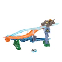 Hot Wheels Racerverse Jurassic World Rebirth Fall Driver Toy Vehicle Track Set, Ages 4+ Composite_or_Mixed