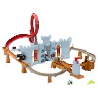 Hot Wheels Racing Mario Kart Bowser's Castle Raceway Toy Vehicle Track Set, Ages 3+ Front_Angled_Right