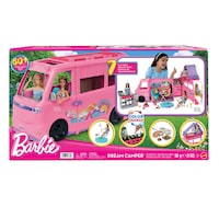 Barbie Dream Camper Toy Vehicle Playset with 60 Accessories, Ages 3+