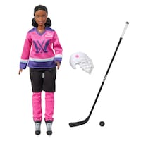 Poupée Barbie de hockey LPHF TH, cheveux noirs Front_Flat
