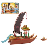 Disney Princess Moana's Adventure Canoe Toy Set, Boat Reveal Transforming Toy, Ages 4+