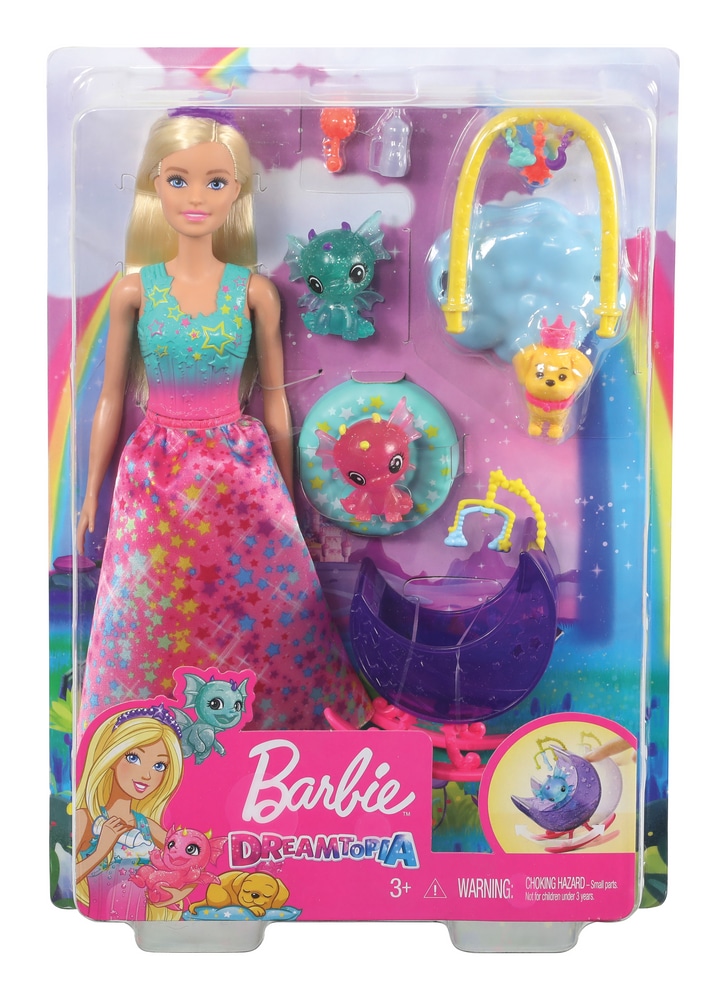 Mattel Barbie® Dreamtopia Princess w/ Honey & Baby Dragons Toy Set For