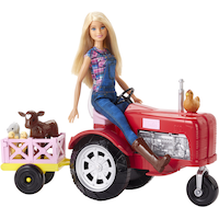 Coffret de jeu et poupée Barbie fermière Front_Angled_Right