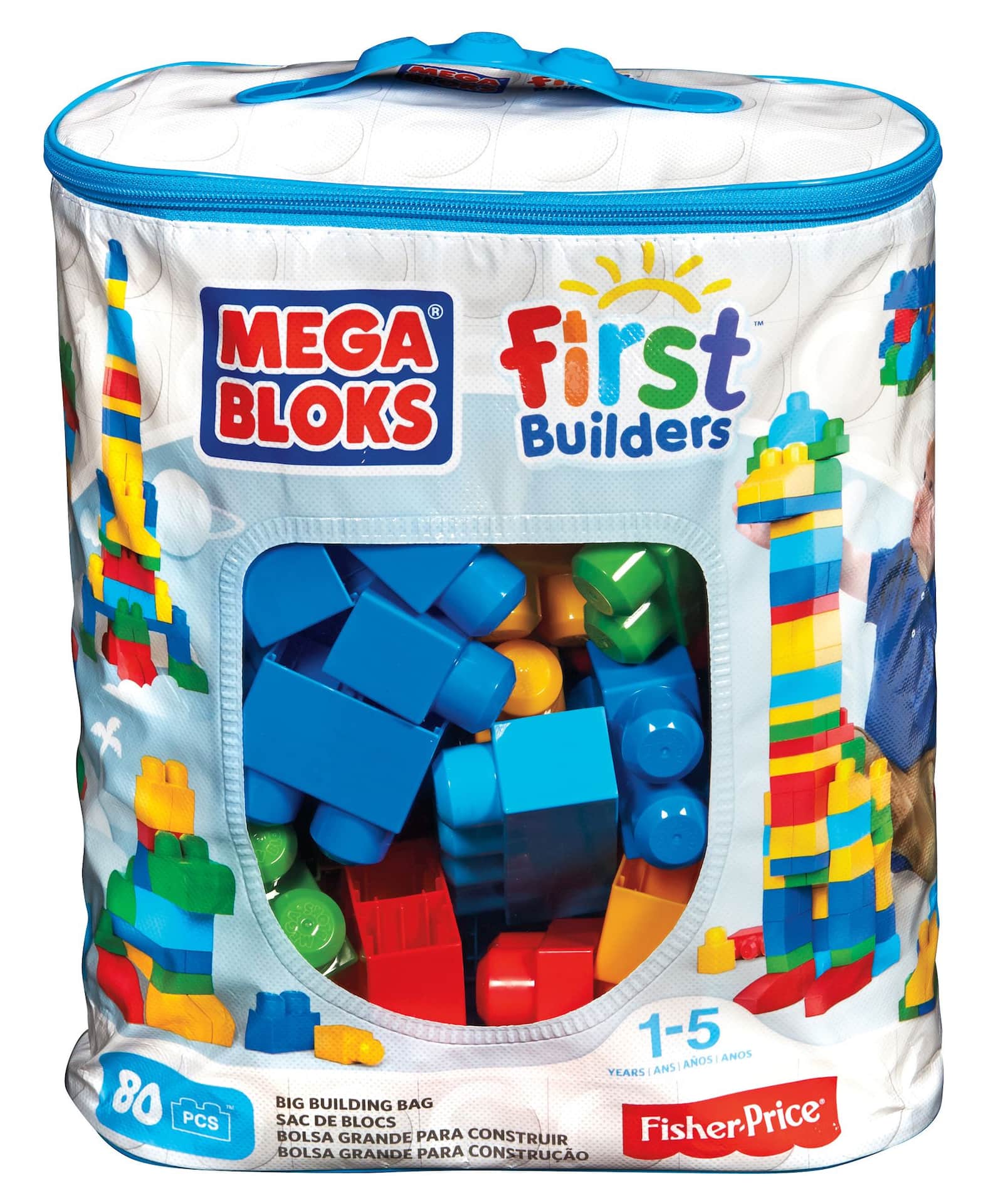 Mega Bloks® First Builders Big Building Blocks Bag, 80 pc