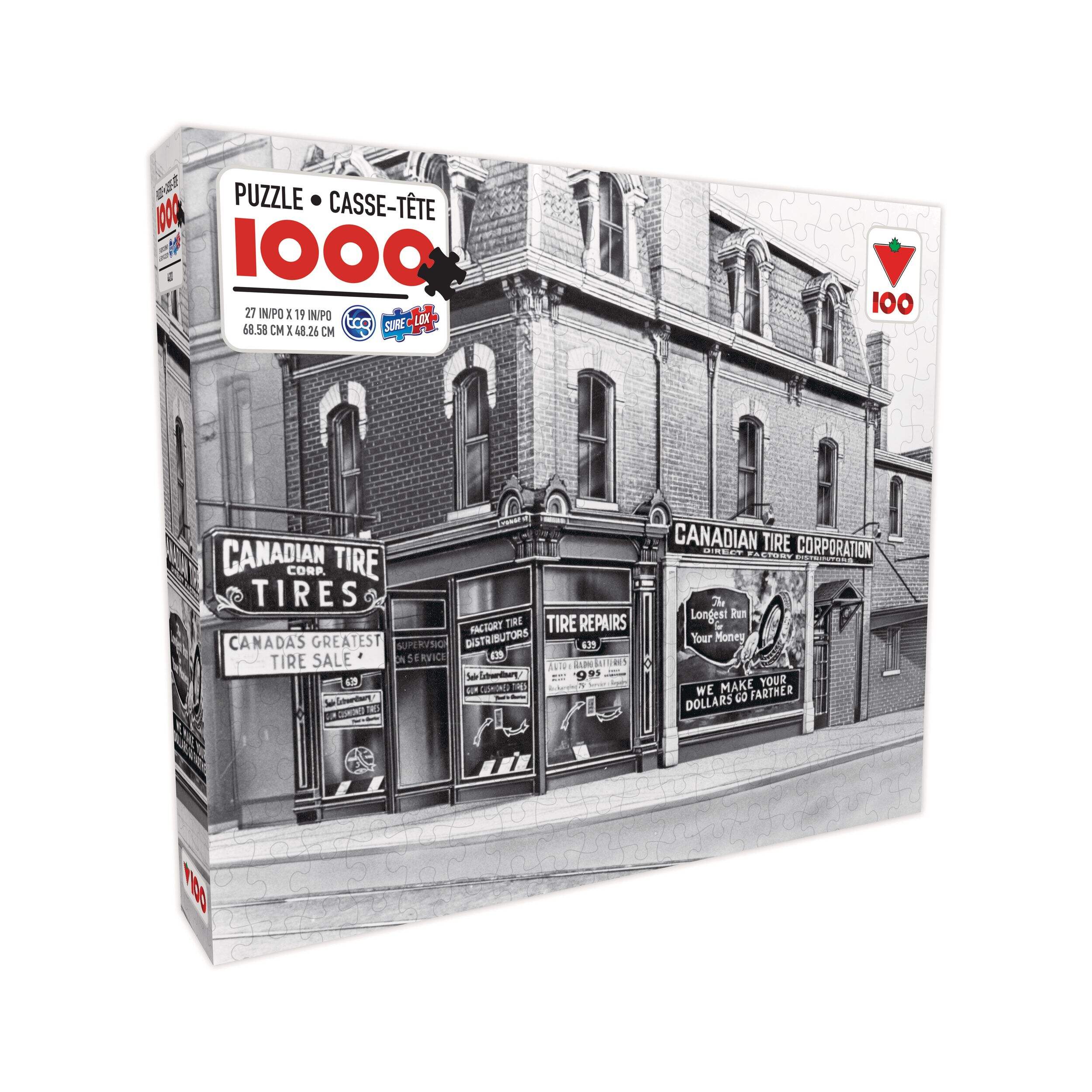 Canadian Tire 100th Anniversary Vintage Puzzle, 1000-pc Front_Three_Fourths_Angled_Right