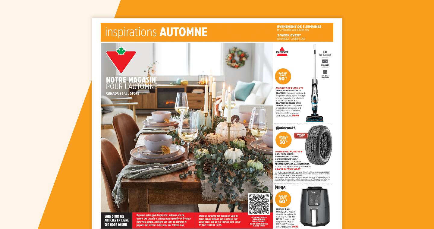 Première page de la circulaire du Guide d’inspiration pour l’automne 2023