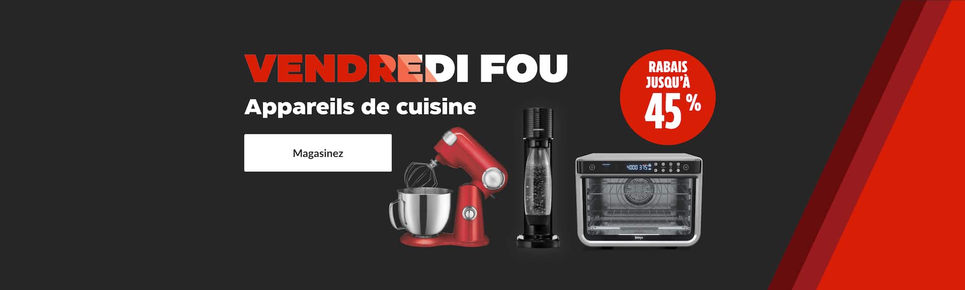 "Batteur sur socle Precision Master Cuisinart, 5,5 pintes  Machine à eau pétillante SodaStream Gaia  Four à friture à air 10-en-1 Ninja Foodi XL Pro"