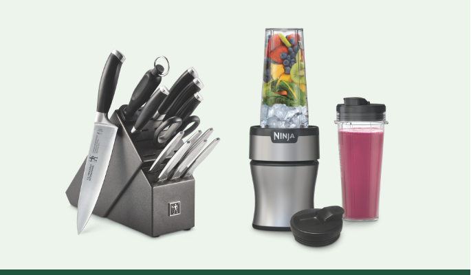 Ninja Nutri-Blender, 700W  Henckels Forged Knife Set, 14-pc 