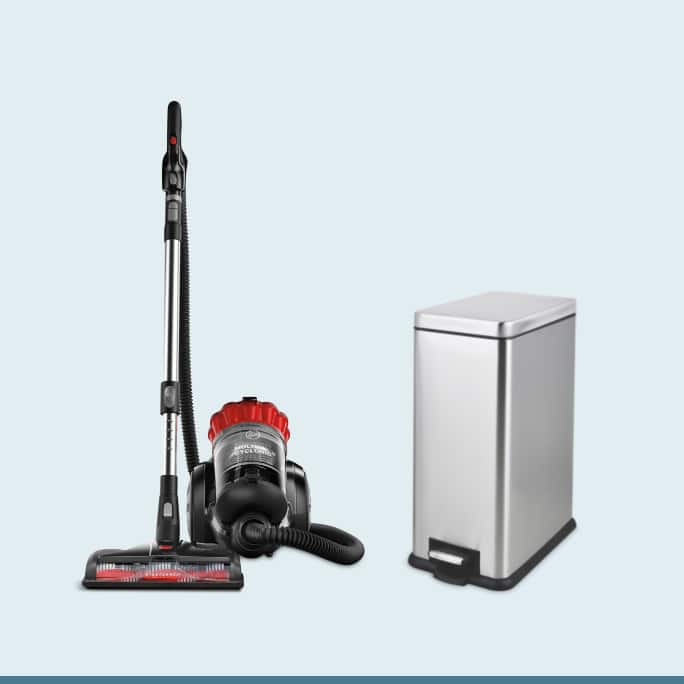 A Hoover WindTunnel Multi-Cyclonic Bagless Canister Vacuum  A Type A 30-L Rectangular Waste Bin