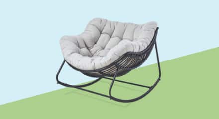 CANVAS Cove Steel & Wicker Outdoor Rocking Chair