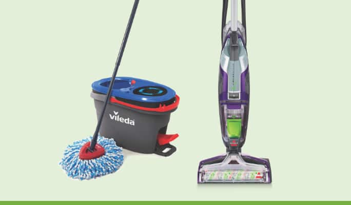 Bissell Pet Pro CrossWave Wet Vacuum Cleaner  Vileda Rinse Clean Mop System