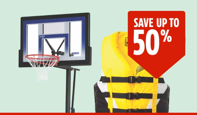 Lifetime Portable Adjustable Basketball Hoop & Net System, 48-in  Fluid 3-Buckle Personal Flotation Device