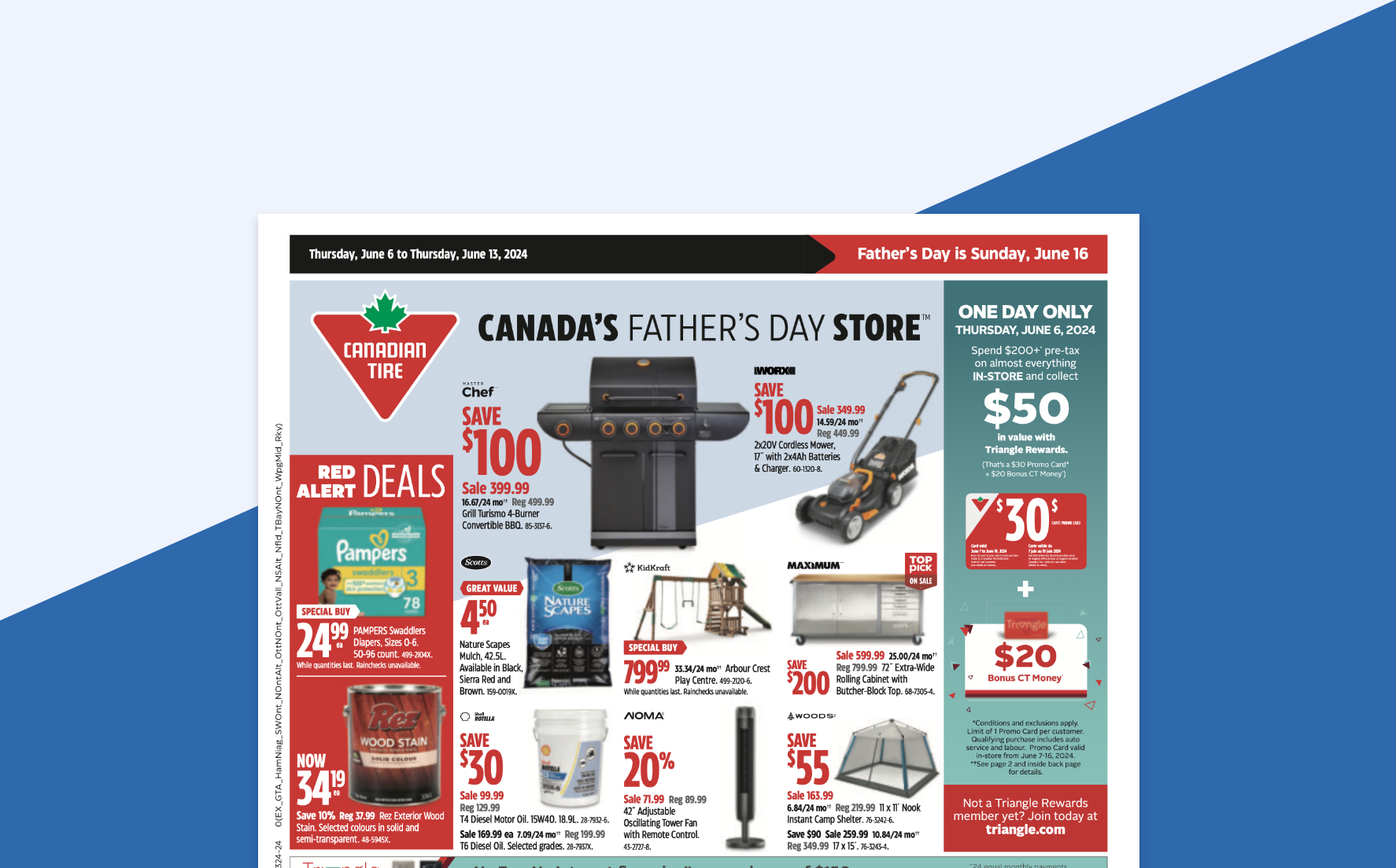 Canadian Tire May 31 – June 6 flyer cover featuring Father's Day deals.