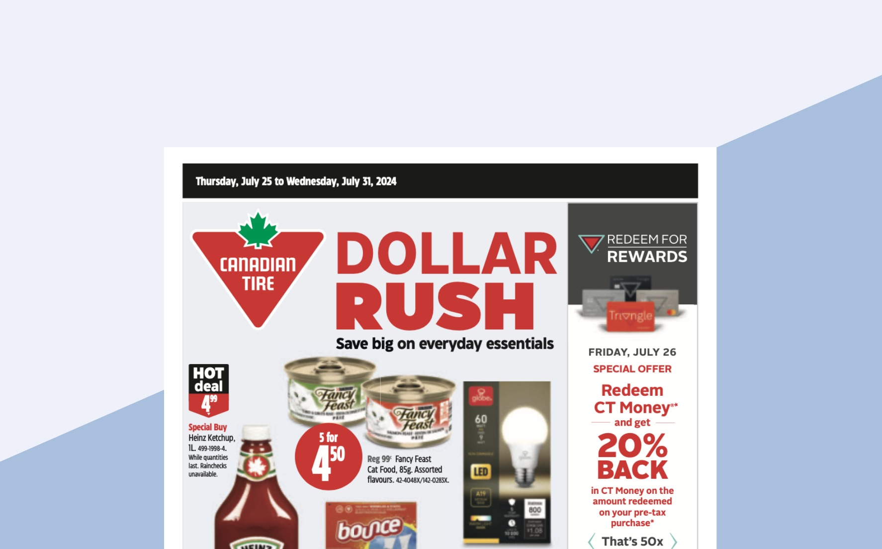 Canadian Tire weekly flyer cover.