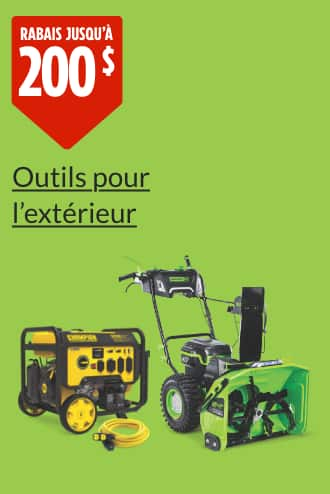 Découvrez les aubaines sur les outils d’extérieur.