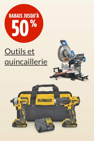 Ensemble perceuse-tournevis sans balais DEWALT, 20 V Max  Scie à onglets coulissante à 2 biseaux, 12 po