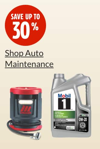 Mobil 1 Advanced Synthetic 0W20 Engine Oil, 4.73-L  MotoMaster 12-volt Mighty Quiet Tire Inflator