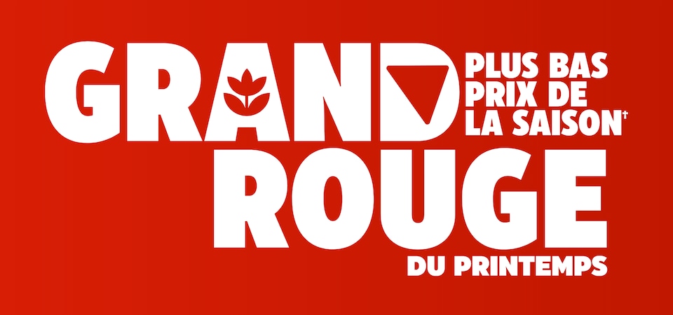 Grand rouge du printemps. Plus bas prix de la saison.