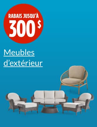 Rabais jusqu’à 300 $.  Ensemble à dîner CANVAS Summerhill, 6 pces  Chaise en forme de cocon CANVAS Habel