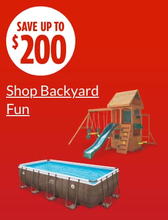 Save up to $200.  KidKraft Ridgeview Deluxe Clubhouse Playset  Coleman Rectangular Steel Frame Swimming Pool