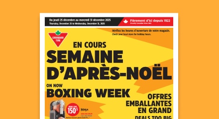 Voir la circulaire de la semaine d’après-Noël maintenant.