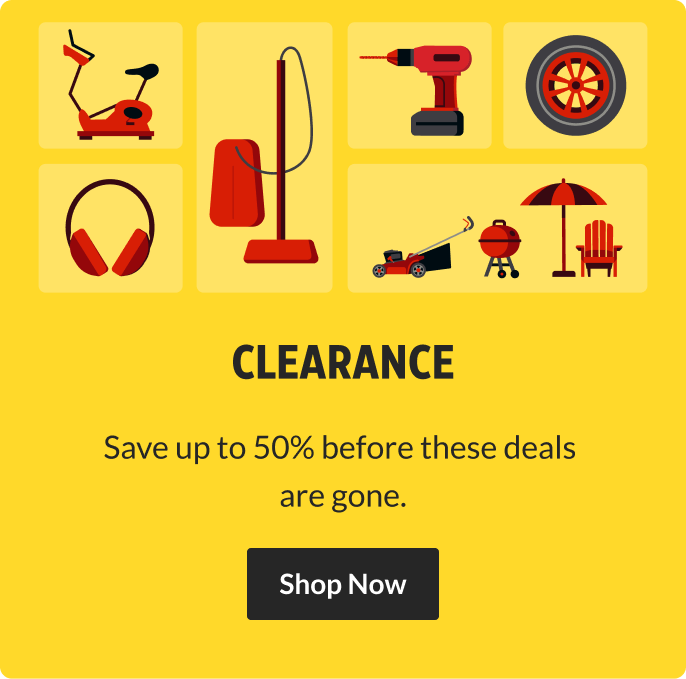 Save up to 50% on Clearance deals before they're gone.