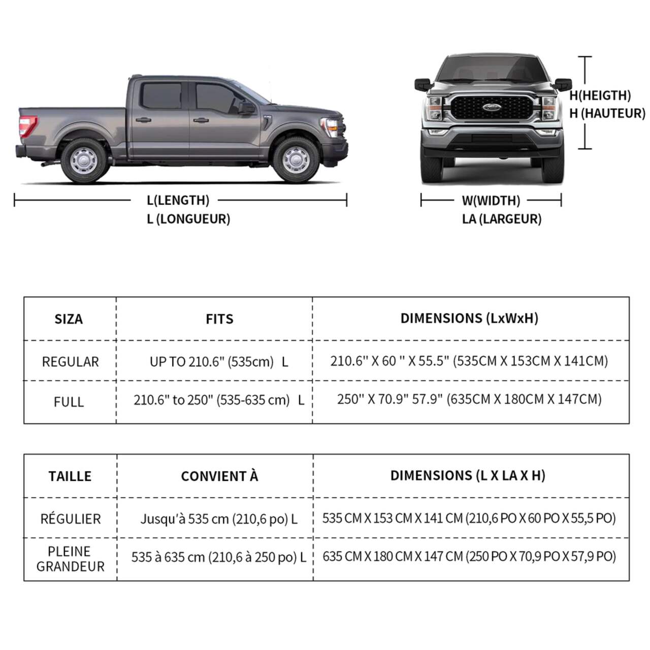 Simoniz 3 Layer Water Resistant Truck Cover w/UV Protection, 153 x 141-cm