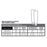 Sherwood NHL Knit Hockey Socks, Detroit Red Wings, Red/White, Assorted Sizes