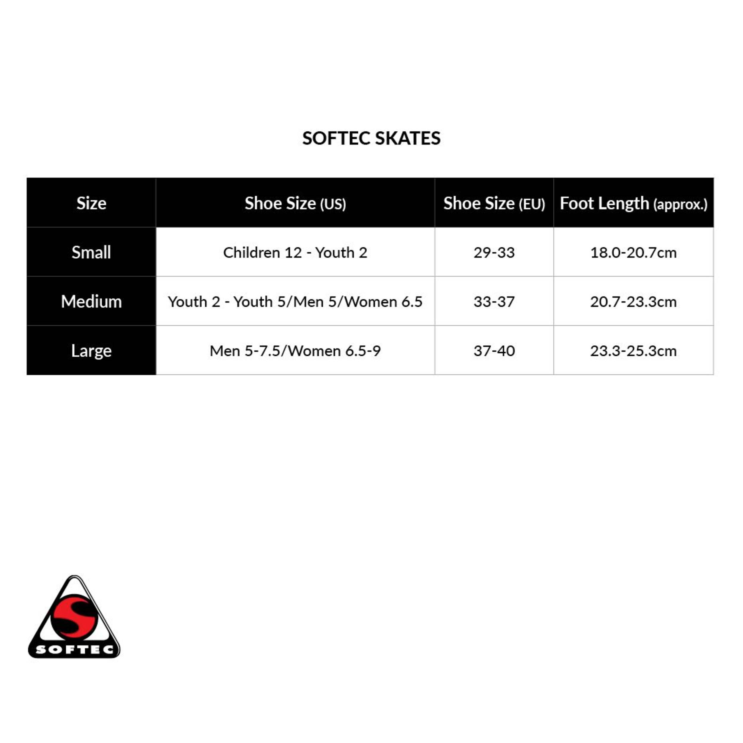 Softec Adjustable Kids'/Adults' Recreational Ice Skates, Black/Pink