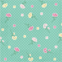 Floral Tea Party Square Paper Disposable Lunch Napkins, Multi-Coloured, Floral, 6.5-in,16-pk, 2-ply, for Birthday Party Napkins Overhead_Flat