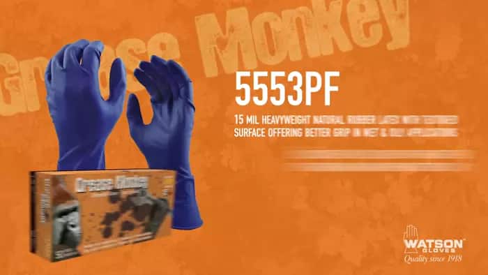 Grease Monkey Latex Disposable Gloves 15-mil, 50-pk, Assorted Sizes, 5553PF