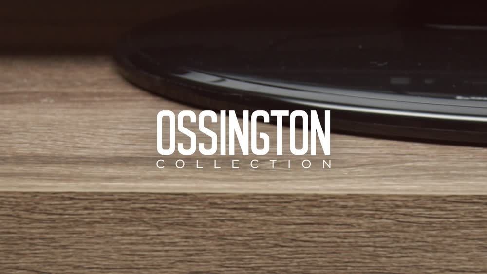 CANVAS Ossington 2Drawer Metal Frame Hallway Accent Console Table/Desk, Salt Oak Finish