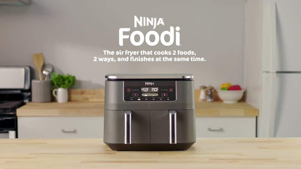 Ninja® Dual Zone Air Fryer W 4 In 1 Functions Stainless Steel Black 75 L Canadian Tire 