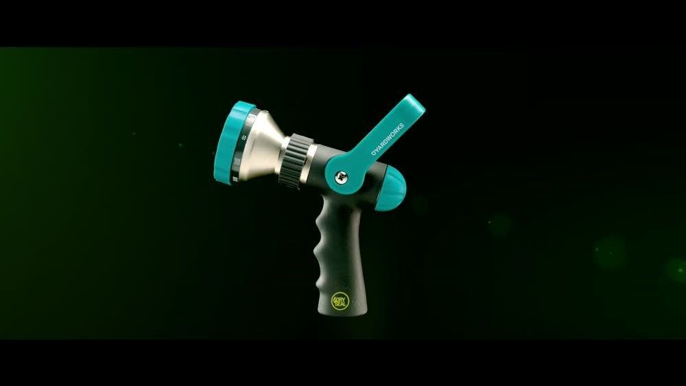 Yardworks Dry Seal 10Pattern Thumb Control Garden Water Hose Spray